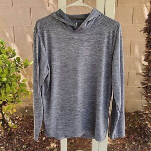 Alive Mens Elite Performance Quick Dry hooded long sleeve shirt size Medium